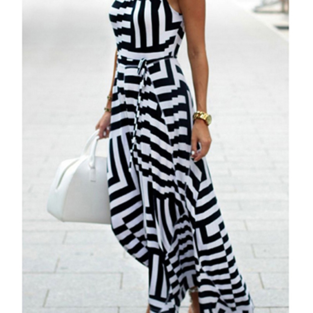 Striped maxi dress